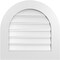 Ekena Millwork Round Top Surface Mount PVC Gable Vent: Functional, w/ 3-1/2"W x 1"P Standard Frame, 24"W x 24"H GVPRT24X2401SF - alternate 1